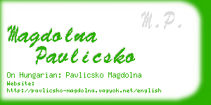 magdolna pavlicsko business card